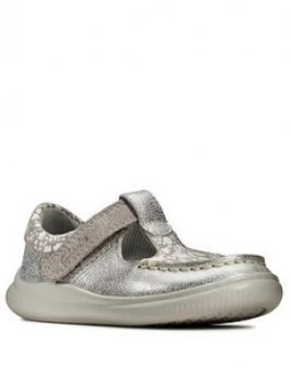 Clarks Toddler Girls Crest Rosa Shoes - Metallic