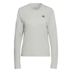 adidas Run Icons Running Long-Sleeve Top Womens - Green