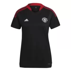 adidas Manchester United Training Top 2021 2022 Ladies - Black