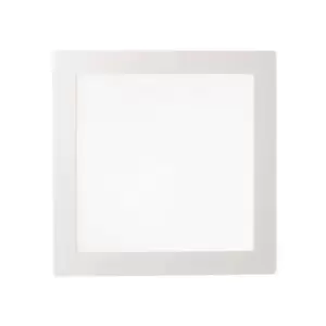 Groove LED 1 Light Large Square Warm Recessed Spotlight Panel White