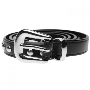 Firetrap Skinny Stud Belt Ladies - Black