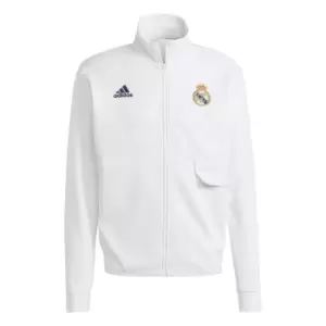 adidas Real Madrid Anthem Jacket 2023 2024 Adults - White