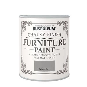 Rust-Oleum Winter grey Chalky effect Matt Furniture Paint 125ml