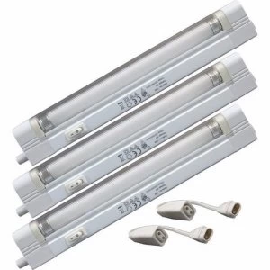 KnightsBridge T4 6W Linkable Fluorescent Fitting With Diffuser - Triple Pack