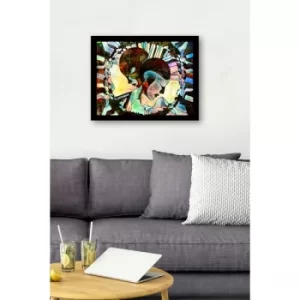 SC1195 Multicolor Decorative Framed MDF Painting