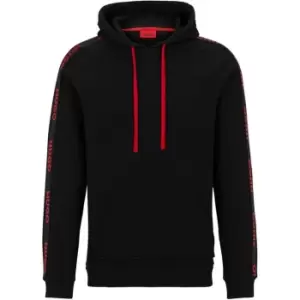 Hugo Sporty Logo Hoodie 10251705 01 - Black