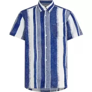 Tommy Hilfiger Hand Painted Stripe Shirt S/S - Blue