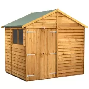 Power Sheds 6 x 8ft Double Door Apex Overlap Dip Treated Shed