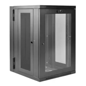 Tripp Lite SRW18USDPG SmartRack 18U UPS-Depth Wall-Mount Half-Height Rack Enclosure Clear Acrylic Window Hinged Back