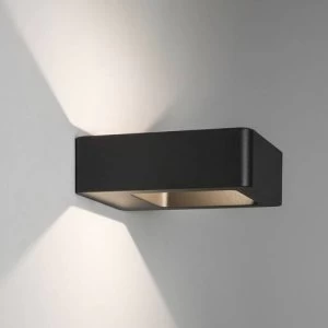 LED 1 Light Outdoor Up Down Wall Light Textured Black IP54