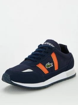 Lacoste Boys Partner 319 Trainers - Navy/Orange