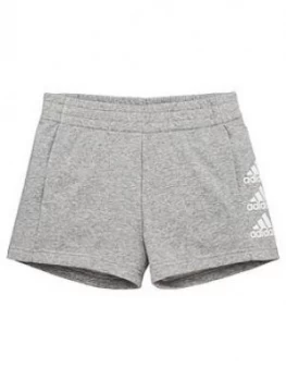 Adidas Junior Girls Must Haves Shorts - Medium Grey Heather