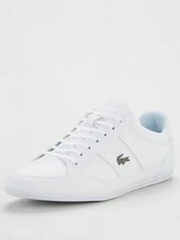 Lacoste Chaymon Leather Trainers - White, Size 7, Men