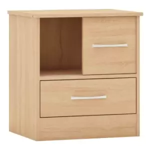 Seconique Nevada Sliding Door Bedside - Sonoma Oak Effect