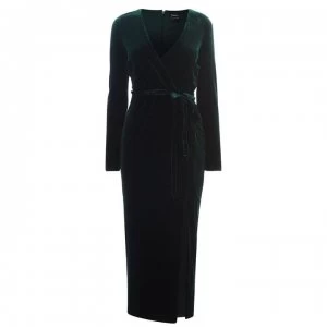 Bardot Morgan Velvet Dress - Forest