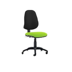 Dynamic Independent Seat & Back Task Operator Chair Without Arms Eclipse Plus III Black Back, Myrrh Green Seat High Back