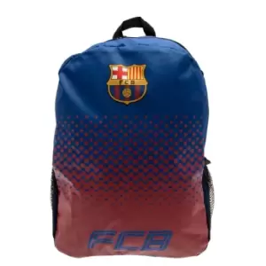 FC Barcelona Fade Design Backpack With Mesh Side Pockets (One Size) (Blue/Red)