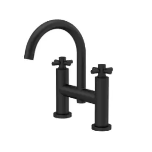 Hudson Reed Tec Crosshead Bath Filler - Matt Black