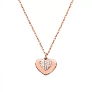 Michael Kors 14ct Rose Gold Plated Silver Kors Love Pendant