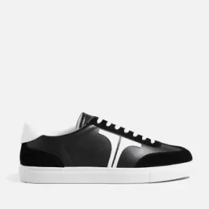 Ted Baker Mens Robbert Suede/Leather Low Top Trainers - Black - UK 8