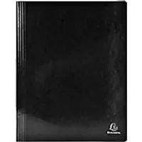 Exacompta Iderama Flat Bar Folder A4 Black Glossy coated card 355 g/m² 200 Sheets Pack of 25