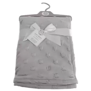 Snuggle Baby Star Embossed Baby Wrap (75 x 100cm) (Grey)