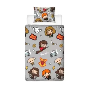 Harry Potter Termtime Reversible Duvet Cover Set (Single) (Multicoloured)