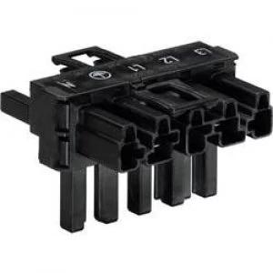 Mains T distributor Mains plug Mains socket Mains socketTotal number of pins 4 PEBlackWAGO