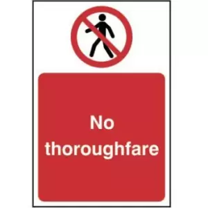 No thoroughfare - Sign - PVC (200 x 300mm)