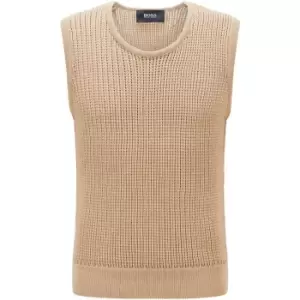 Boss Hedin Chunky Knit Tank Top - Brown