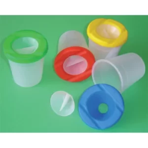 Major Brushes Standard Waterpot Pack of 10 with Lids and Stoppers