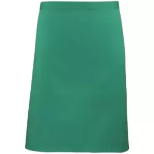 Premier Ladies/Womens Mid-Length Apron (Pack of 2) (One Size) (Emerald) - Emerald