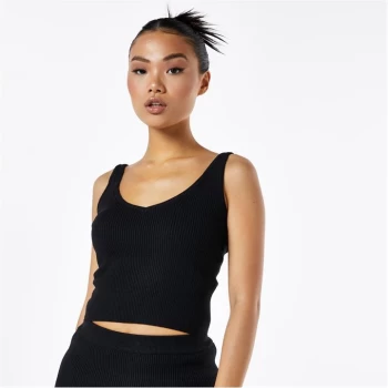 Jack Wills Knitted Cami Top - Black