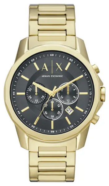 Armani Exchange Mens Gold Strap Grey Dial Bracelet Watch