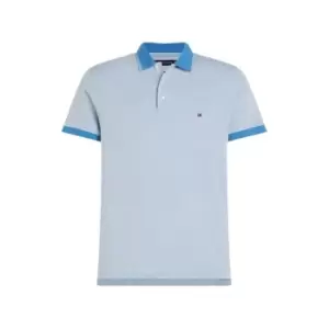 Tommy Hilfiger Mouline Tipped Slim Polo - Blue