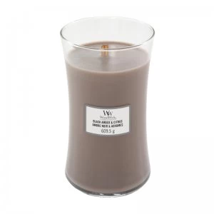 WoodWick Black Amber & Citrus Large Candle 609.5g