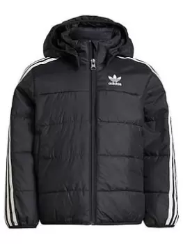 adidas Originals Younger Kids Adicolor Padded Jacket - Black, Size 3-4 Years, Women