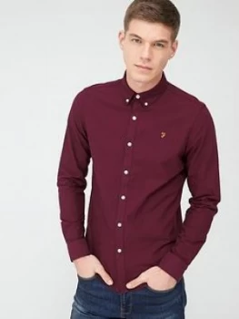 Farah Brewer Oxford Shirt - Bordeaux