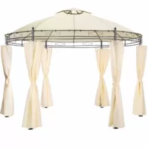 Tectake Luxury Gazebo 350cm Siana Cream