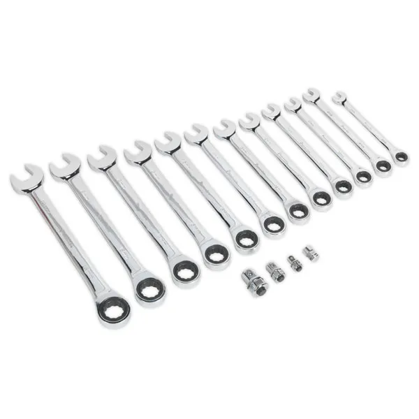 Genuine SEALEY AK63912 Combination Ratchet Spanner Set 16pc Metric