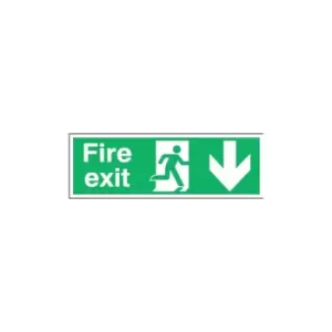 Fire Exit-running Man/Arrow Down 150X450MM BS S/A