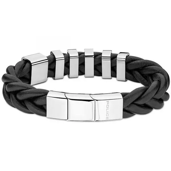 Police Gents Police Jewellery 21cm Bracelet POL22115BM - Black One Size