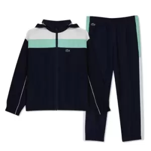 Lacoste Contrast Band Taffeta Tracksuit Junior - Blue