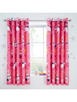 Catherine Lansfield Super Bunny Eyelet Curtains, Pink