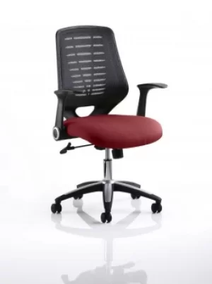 Relay Task Operator Chair Bespoke Colour Black Back Ginseng Chilli