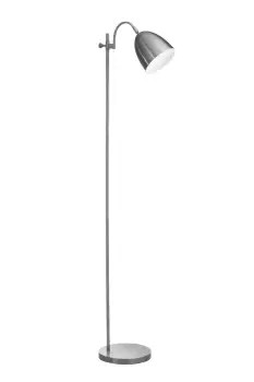 Lighting and Interiors Group The Lighting and Interiors Brushed Chrome Seb Floor Lamp