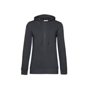 B&C Womens/Ladies Organic Hoodie (XXL) (Asphalt)