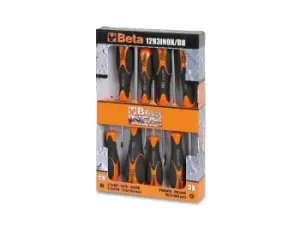 Beta Tools 1293INOX/D8 8pc INOX Stainless Steel Slotted/Phillips Screwdriver Set