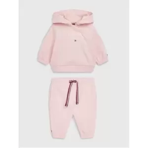 Tommy Hilfiger Baby Graphic Logo Hooded Set - Pink