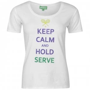 Prince Keep Calm T Shirt Ladies - White